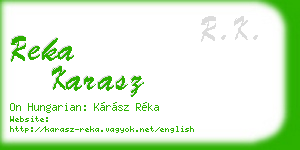 reka karasz business card