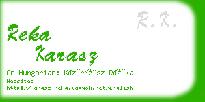 reka karasz business card